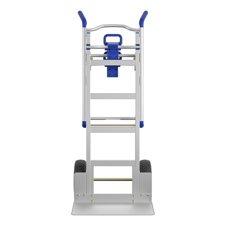 Cosco 3-in-1 Assist Series Aluminum Hand Truck w/ flat free wheels, Silver and Blue