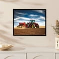 thumbnail image 3 of Nawypu Man Driving Red Tractor Canvas Prints Poster Wall Art For Home Office Decorations With Framed, 3 of 4