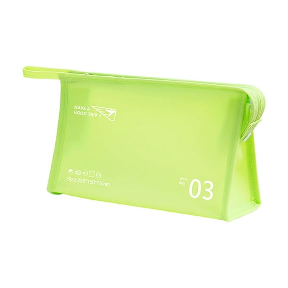 ChicYu Jelly Series Cosmetic Bag PVC Water Proof Storage Solid Color Makeup Bag Travel Organizer Toiletry Pouch Holds Cosmetics Toiletries Green