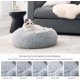 thumbnail image 5 of Cama para gatos Cama para perros mullida y lavable lugar para dormir para gatos y perros pequeños, cojín de felpa para gatos, cama redonda para abrazar, tamaño 50x50 / 60x60 cm, gris, 5 of 5