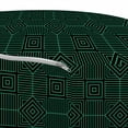 thumbnail image 3 of Abstract Pouf Cover with Zipper, Modernized Symmetry Intertwined Rhombus Design Squares Illustration, Soft Decorative Fabric Unstuffed Case, 30" W X 17.3" L, Charcoal Grey Jade Green, by Ambesonne, 3 of 5