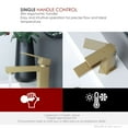 thumbnail image 4 of Stylish Single Handle Brushed Gold Bathroom Faucet B-112G, 4 of 13