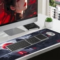thumbnail image 3 of Large Gaming Mouse Pad, Anime Black Mousepad with Stitched Edges, Expanded Cool Desk Mat, Japanese Red Moon XL Keyboard Mat Suitable for Home Office,31.5 X 11.8 Inch, 3 of 7