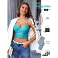 thumbnail image 3 of Avidlove Sexy Lace Bralette Bra for Women Lingerie V Neck Strap Bustier Tank Tops Lace Cami Crop Tops, 3 of 6