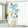 thumbnail image 4 of Movie Theater Shower Curtain, Scratched Film Strips Vintage Movie Frame Pattern Grunge Illustration, Cloth Fabric Bathroom Decor Set with Hooks,  Beige Brown White, 4 of 4