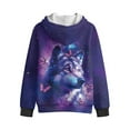 thumbnail image 5 of Xoenoiee Galaxy Wolf Butterfly Print Full-Zip Fleece Hoodies for Kids Toddler Boys Sweatshirt Athletic Jacket Sweater Hooded with Pocket Long Sleeve Shirt Lightweight Casual Comfy Top Jumpers, XL, 5 of 7