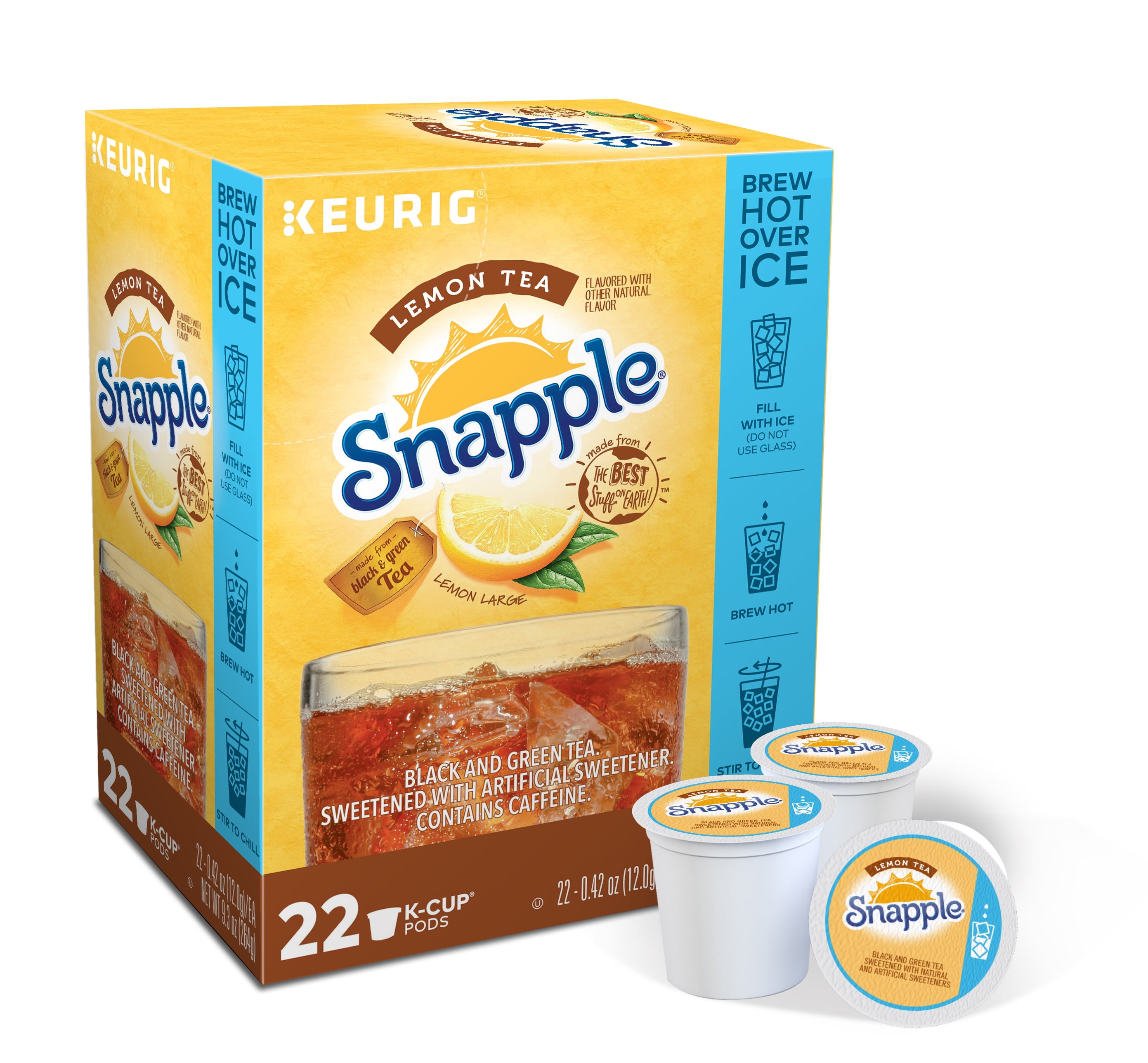 Snapple Snapple Lemon Iced Tea, KCup Pod, 22 Count for Keurig Brewers
