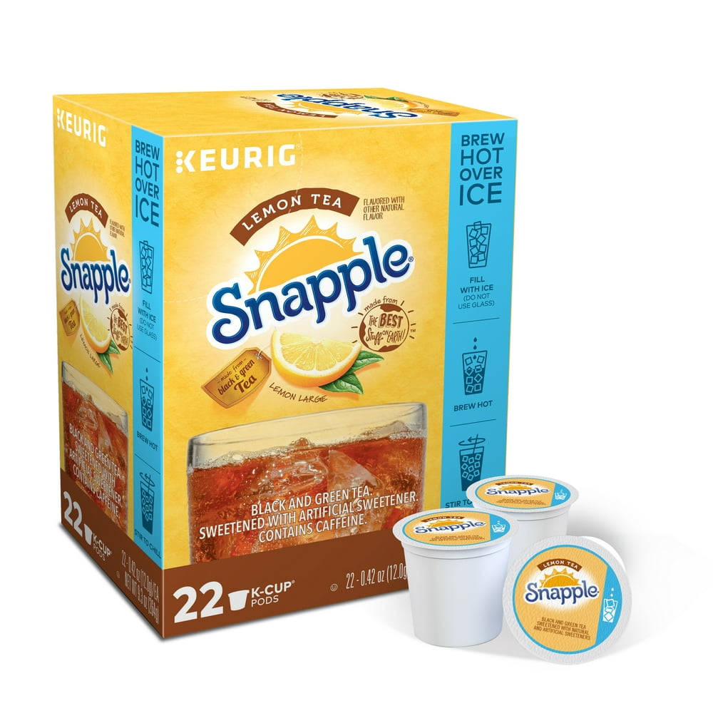 Snapple Snapple Lemon Iced Tea, KCup Pod, 22 Count for Keurig Brewers