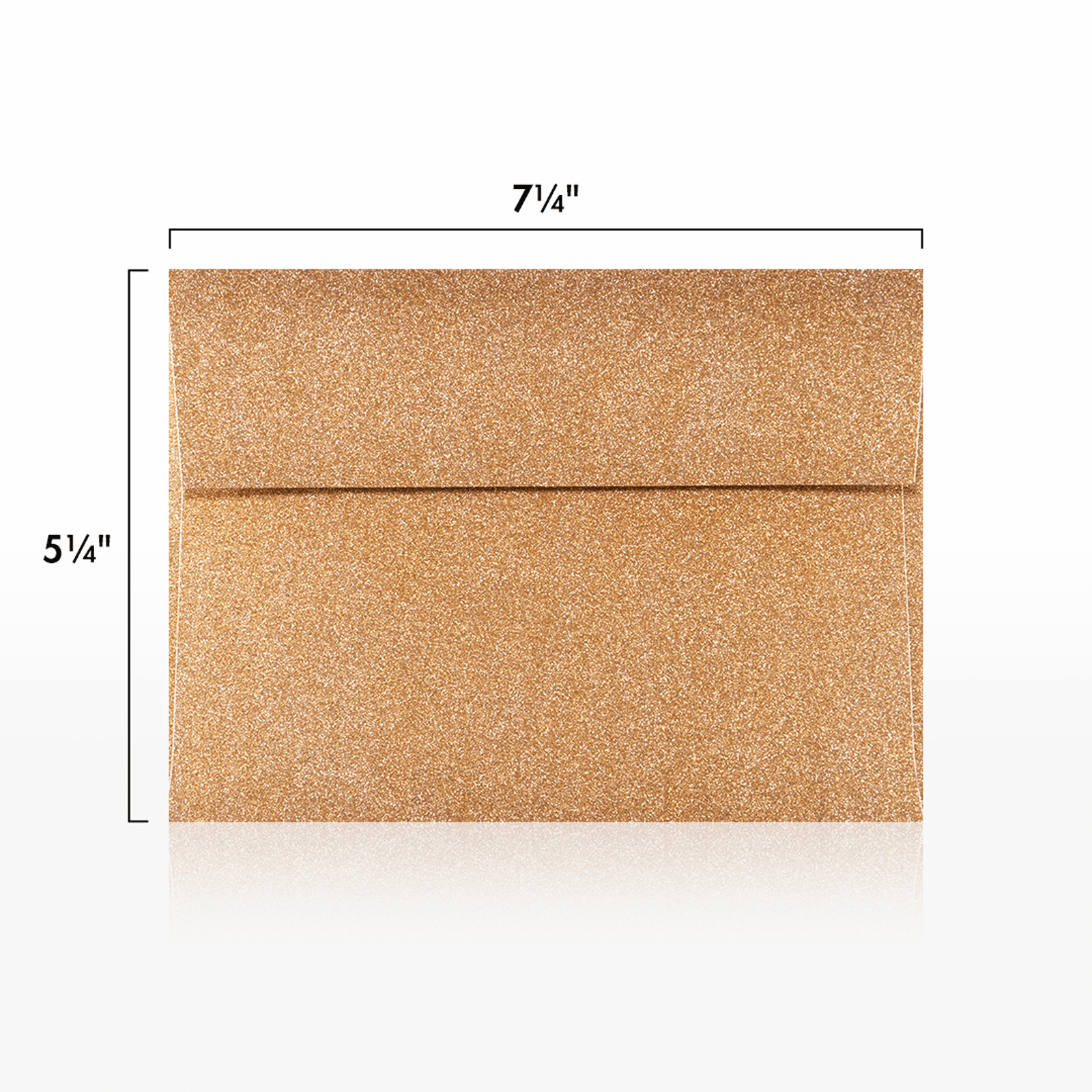 LUXPaper A7 Invitation Envelopes, 5 1/4 x 7 1/4, Rose Gold Sparkle, 50/Pack