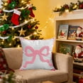 thumbnail image 5 of Must-Have Pink Velvet Bow Valentine's Day Throw Pillow - Decorative Sofa Cushion with Cover, Hypoallergenic Compressed Filler, Soft Fabric for Living Room, Bedroom & Romantic Decor, 17.71*17.71in, B, 5 of 7