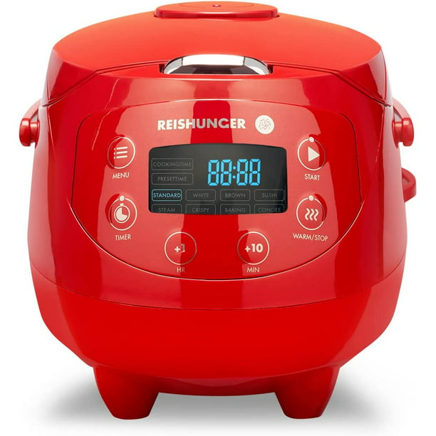 echo Gehoorzaamheid Pessimist Reishunger Digital Mini Rice Cooker &amp; Steamer Red with Keep-Warm  Function &amp; Timer - 3.5 Cups - Small Rice Cooker Japanese Style with  Ceramic Inner Pot - 8 Programs - 1-3 People - Walmart.com