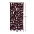 thumbnail image 5 of Burgundy Rock Skull Pattern Shower Curtain 36"x72" ,Bathroom Decorative Shower Curtains Set with 12 Hooks,Modern Waterproof Washable Shower Curtain, 5 of 6