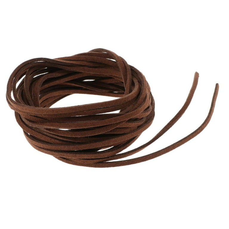 90m/Roll Flat Faux Suede Leather Cord Braided Cord Korean Velvet Leather  for Jewelry Making DIY