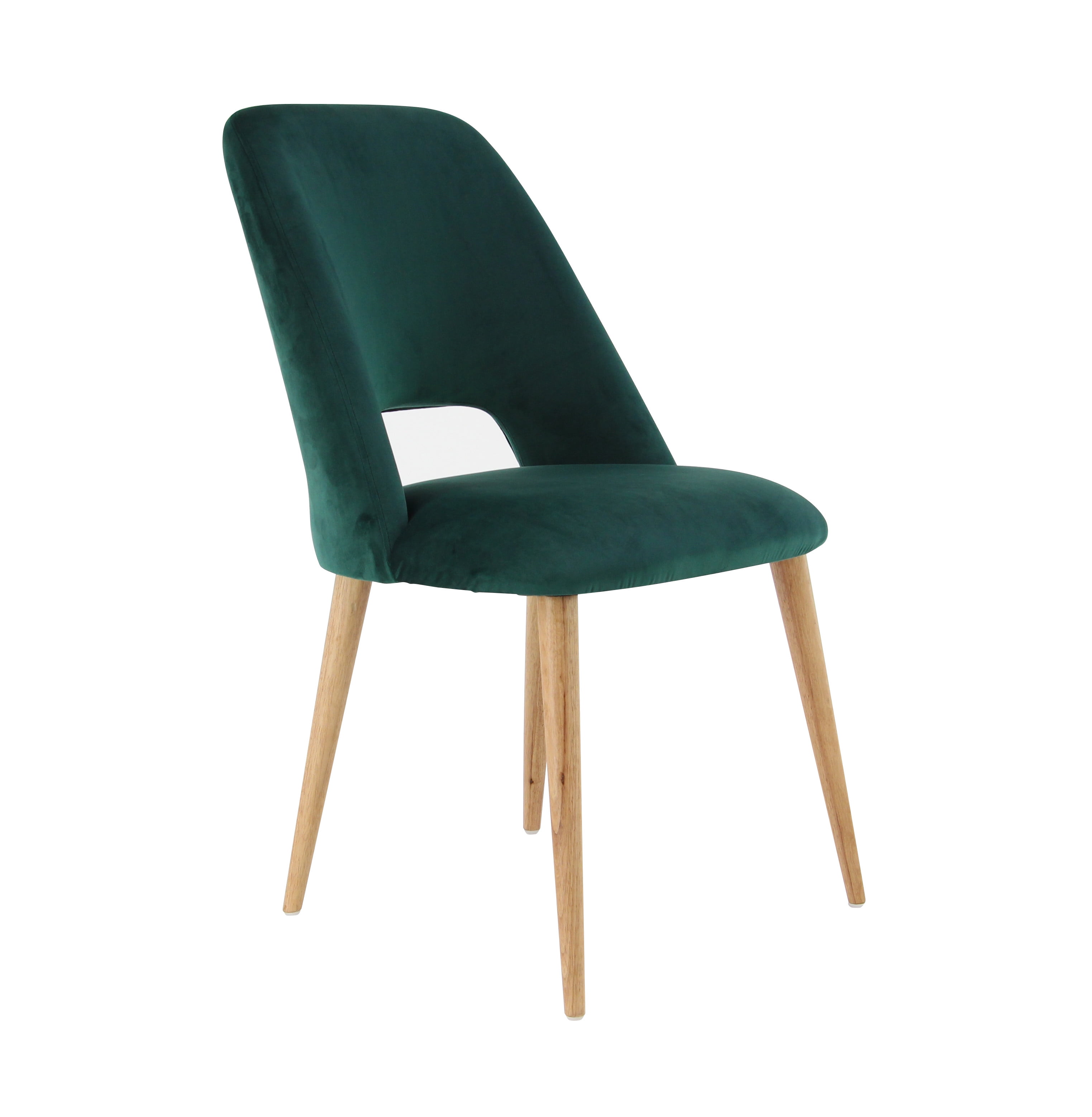DecMode 36" x 20" Green Wood Modern Dining Chairs