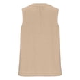 thumbnail image 4 of JFGHDG Airport Sets for Women Linen Sets for Women 2 Piece Casual Button Sleeveless Tops with Wide Leg Pants Blouses Summer Vacation Travel Outfit 2026 Khaki M, 4 of 8