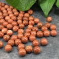 thumbnail image 3 of GKNET 20PCS Gold Sand Stone Round Stones Crystal Sphere Ball Reiki Healing Natural Gem, 3 of 9