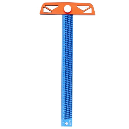 

T Type Ruler Aluminum Alloy Material 2 Backboard 2 Usable Lengths Blue Adjustable Flexible Marking Woodworking ToolT-300MM