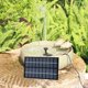 thumbnail image 5 of Kit de bomba de agua solar | Bomba de fuente al aire libre alimentada por energía solar de 1.7W para baño de pájaros, jardín, pecera | 7 boquillas | Panel PET grande de 18x12cm | Fuente de agua de, 5 of 8