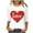 A101 White, variant on Cadancy Valentines Womens Tops Love Heart Graphic 3/4 Sleeve Crew Neck Tunic Blouses Pullover Cute Funny Casual Loose Tee Shirts Trendy Vintage Outfits