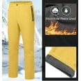 thumbnail image 4 of Little Donkey Andy Fleece Lined Softshell Pants for Men Winter Snow Ski Pants Lightweight Water Repellent Casual Cargo Outdoor Joggers Hiking Golf Climbing Trousers, Yellow Heather, Small, 4 of 7