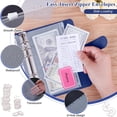 thumbnail image 5 of Antner A6 6-Ring Binder Set, PU Leather Cover with 12 Zipper Cash Envelopes & 20 Stickers, Money Saving Organizer for Cash Stuffing, Navy Blue, 5 of 8