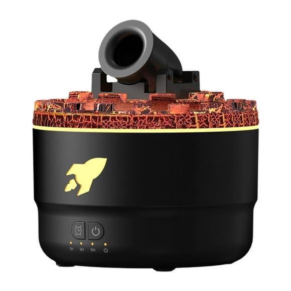 Humidificador difusor de aceites esenciales perfecl con luz ambiental nocturna colorida Negro