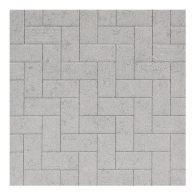 piso cerámico valparaiso 20 x 20 cm blanco tipo piedra caja con 1.00 m2 — Plano frontal de loseta 20x20 cm en patrón rectangular tipo espiga; superficie blanca con vetas y textura tipo piedra, acabado mate y antiderrapante; caja de 25 piezas cubre 1 m², apto para interiores y boquilla mínima 0.4 cm.