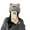 Grey, variant on HUANLEDASH Women Winter Hat Cartoon Bear Ear Decor Thick Plush Pure Color Elastic Thick Warm Windpoof Soft Fuzzy Anti-slip Lady Beanie Cap
