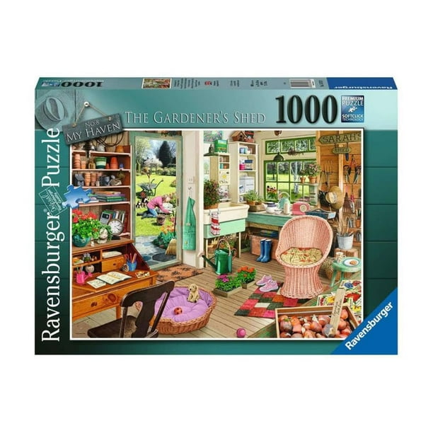 Rompecabezas Ravensburger My Haven n.º 8: The Garden Shed, 1000 piezas