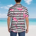 thumbnail image 6 of Bixox Men's Hawaiian Shirts Men's Flamingos Print Short-Sleeve Shirt-Small, 6 of 8