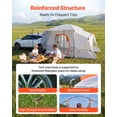 thumbnail image 3 of VEVOR SUV Camping Tent for 5-9 Person, 13 x 10 FT 3-Season SUV Tailgate Tent with Ventilated Windows, PU2000mm Waterproof Dual-Use Car Rear Hatch Tents for Outdoor Hiking Travels, 3 of 9