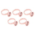 thumbnail image 1 of 5pcs Pigment Ring Cup Reusable Stainless Steel Microblading  Ring Cup For Eyelash Artist Rose Red, 1 of 8