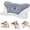 Dark Grey, variant on JIOABL Queen Size Ergonomic Contour Memory Foam Pillows, Cervical Neck Pillow with Cooling Case for Neck Pain Relief, White