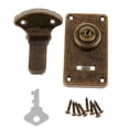 thumbnail image 2 of veasfak 3-6pack 1Pcs Vintage Padlock Hasp Hook Bronze Iron Jewelry Box Shackle Lock 6 Pcs, 2 of 9