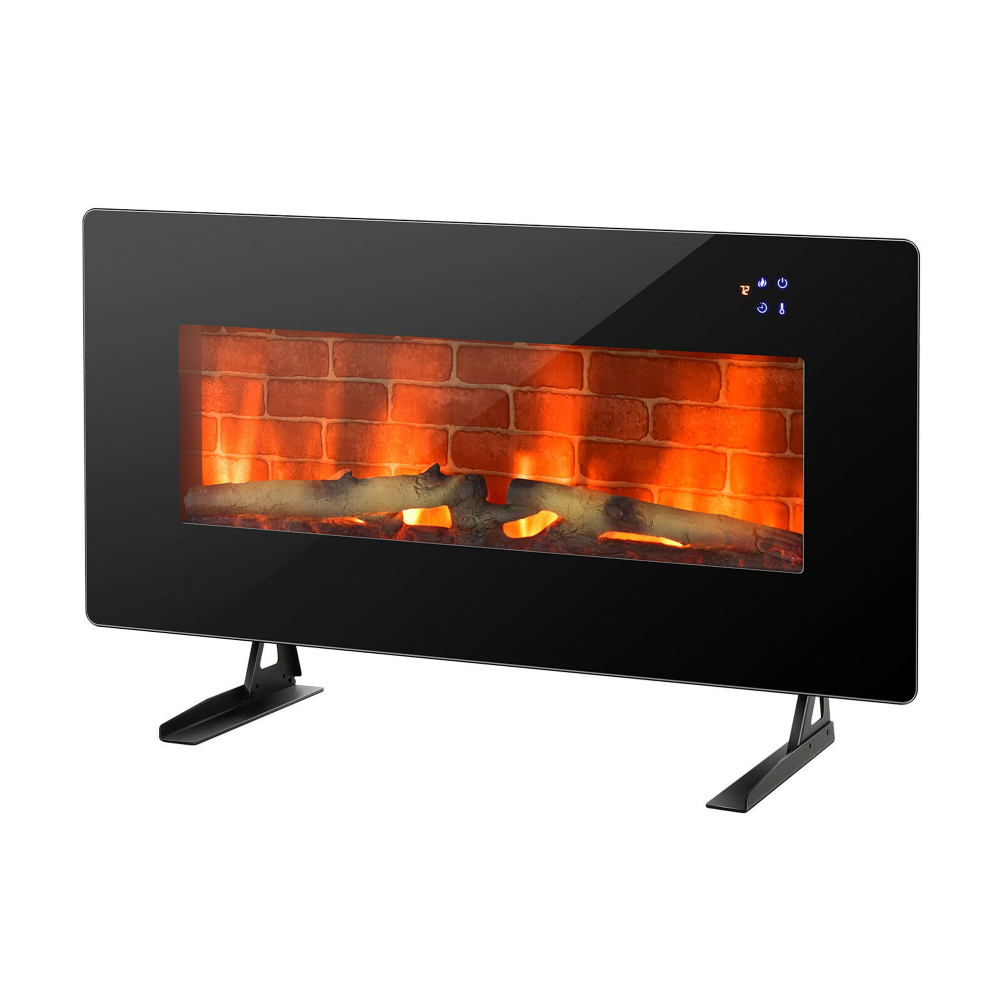Gymax 36'' Electric Fireplace Wall Mounted u0026 Freestanding Heater Remote  Control 1500W | Walmart Canada