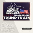 thumbnail image 2 of All Aboard The Trump Train 2020 Campaign Metal Sign American Flag MAGA Bar Garage Wall Decor, 2 of 7