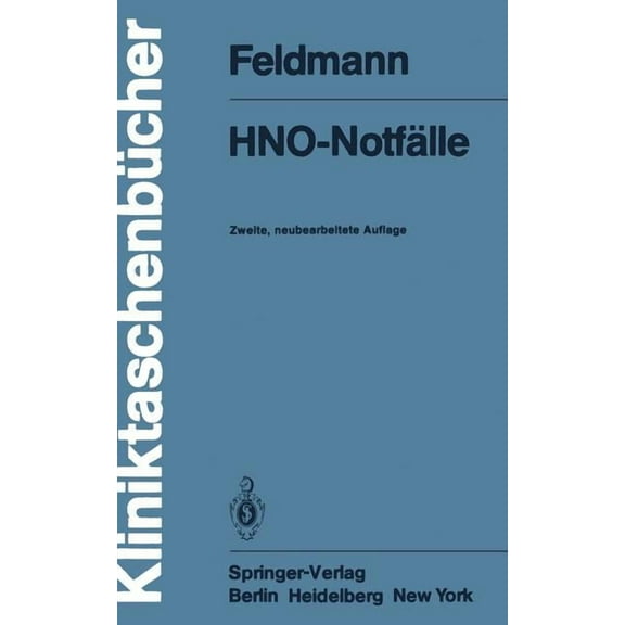 KliniktaschenbÃ¼cher Hno-NotfÃ¤lle, (Paperback)
