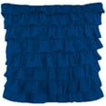 thumbnail image 1 of Amay 2-PC Ultra Soft Multi Ruffle Pillow sham 800 Thread Count Organic Cotton Royal Blue Solid King 20''x 40'', 1 of 6