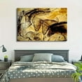 thumbnail image 4 of Chauvet Cave Horses Poster Canvas Print HD Picture Modern Home Living Room Kitchen Bedroom Aesthetic Wall Art Decor (20×30nch Framed), 4 of 7