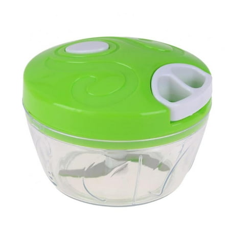 

Wisremt Easy Chopper Mincer Mixer Slicer Dicer Blender Cutter Shredder For Onion Garlic Pull Chop Chopper/Manual Food Processor with Cord Mechanism