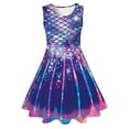 thumbnail image 1 of HAJGJP Robe d'Été pour Fille Robe d'Été Sans Manches pour Filles pour Usage Quotidien et Fêtes Violet, 10-13 Ans, 1 of 2