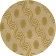 thumbnail image 1 of Ahgly Company Machine Washable Indoor Square Transitional Yellow Orange Area Rugs, 3' Square, 1 of 7