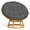 Black, variant on Vargottam Waterproof Papasan Cushion Cover - 55 Inch Round Chair Slipcover with 8 Secure Ties - Outdoor/Indoor Use - Leaves Design
