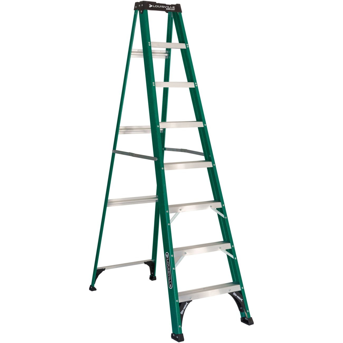 Davidson Ladders Fiberglass Step Ladder - 225 Lb Load Capacity - Green (fs4008_35)
