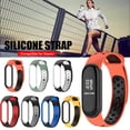 thumbnail image 2 of Correas de silicona para reloj, bandas de repuesto deportivas para Fitness, pulsera de reloj Bicolor cómoda y duradera Compatible con Mi Band 5, 2 of 5