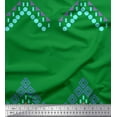 thumbnail image 3 of Soimoi Green Cotton Duck Fabric Aztec Geometric Decor Fabric Printed Yard 42 Inch Wide, 3 of 3