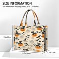 thumbnail image 3 of Large Capacity Tote Bag,Black Cat Pumpkin Halloween Pattern Handbag Fashion Luxury Tote Bag,15.7"x13"x 5.1" Inches,Laptop Compatible, 3 of 6