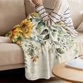 thumbnail image 4 of Throw Blanket for Couch Green Eucalyptus Leaves Soft Fleece Flannel Blankets Cozy Lightweight Blanket for Home Sofa Living Room Plant Sunflower Vintage Bed Throws 30" x 40", 4 of 9