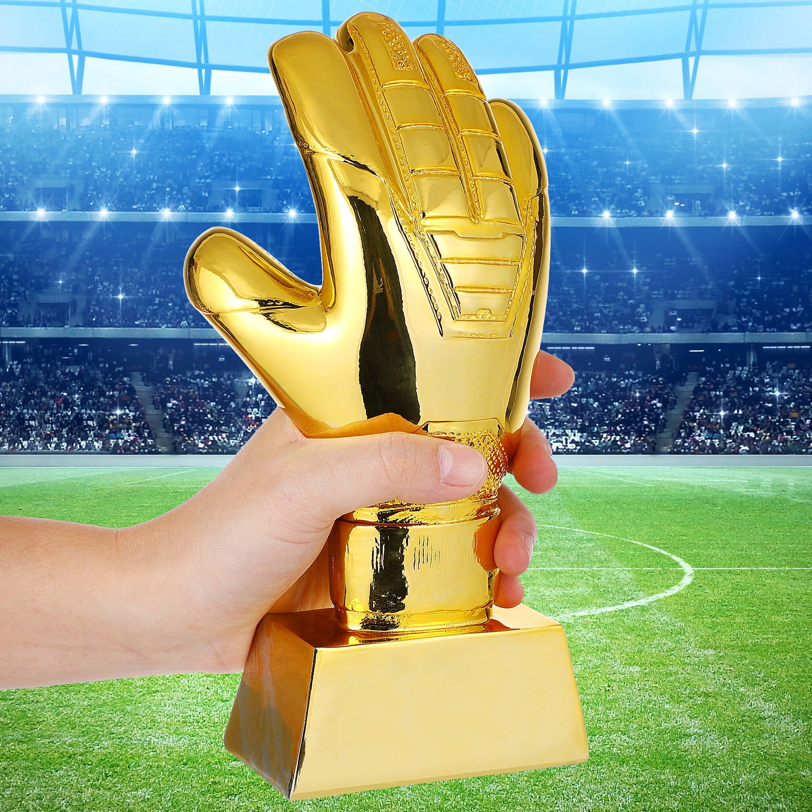 WRISTBIQUE Goalkeeper Trophy Award Golden ABS 1Pack 8.3x4.7in