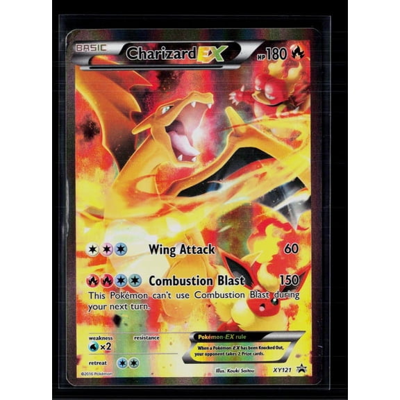 2016 Pokemon XY Charizard EX FA Holo Black Star Promo English #XY121